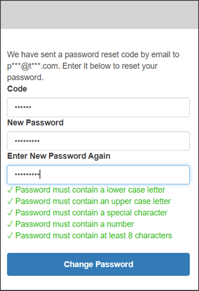 password code