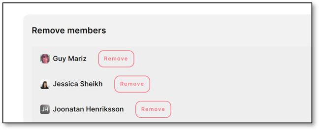 remove members